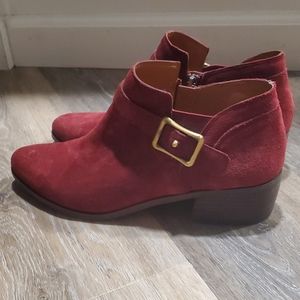 Burgundy Franco Sarto ankle boots "bootie" sz 8.5
